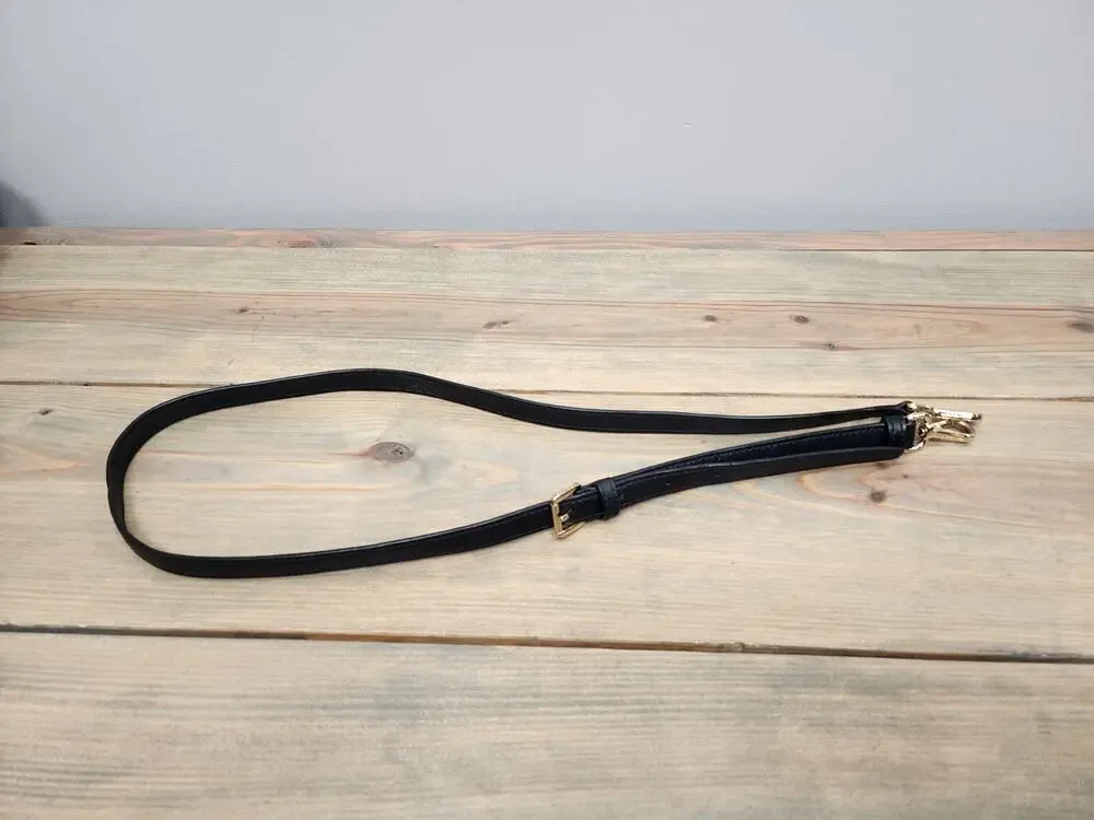 Michael Kors Leather Replacement Strap Handbag Purse Black L48” x W1/2”
